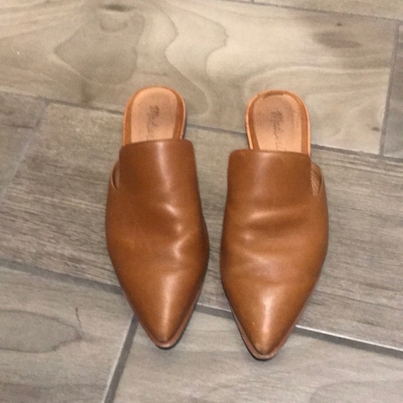 Madewell Shoes - Madewell brown leather slides